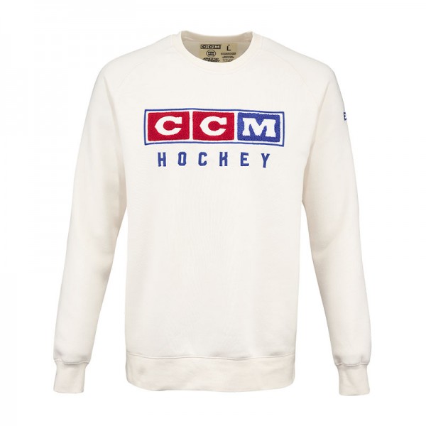 Sweat CCM Vintage Fleece Crew blanc ivoire