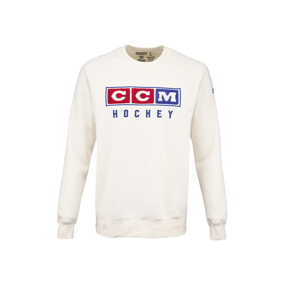 Sweat CCM Vintage Fleece Crew blanc ivoire