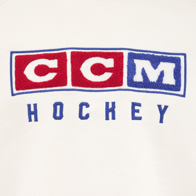 Sweat CCM Vintage Fleece Crew blanc ivoire