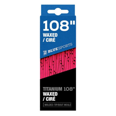 Lacets BLUE SPORTS Titanium Waxed ciré rose