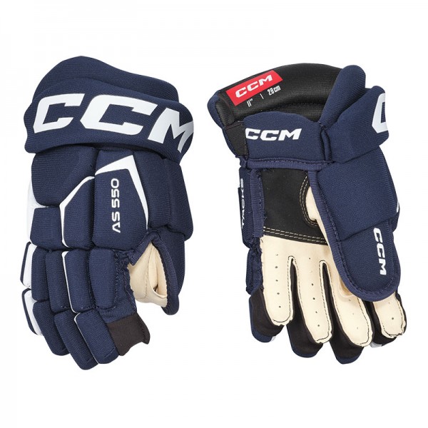 Gants CCM Tacks AS550 Junior navy blanc