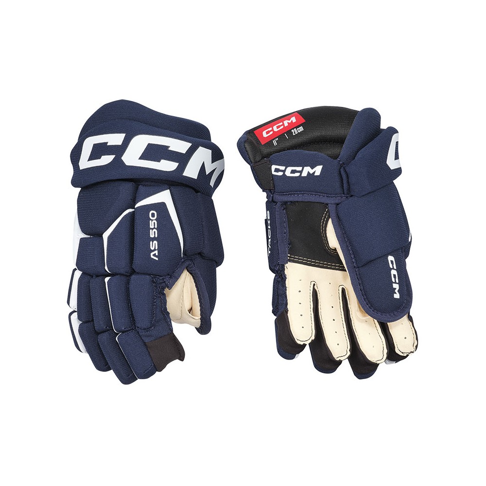 Gants CCM Tacks AS550 Junior navy blanc