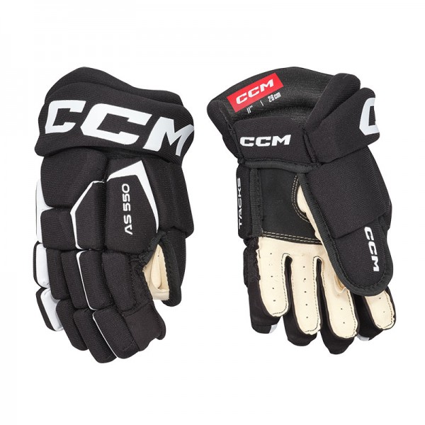 Gants CCM Tacks AS550 Junior noir blanc