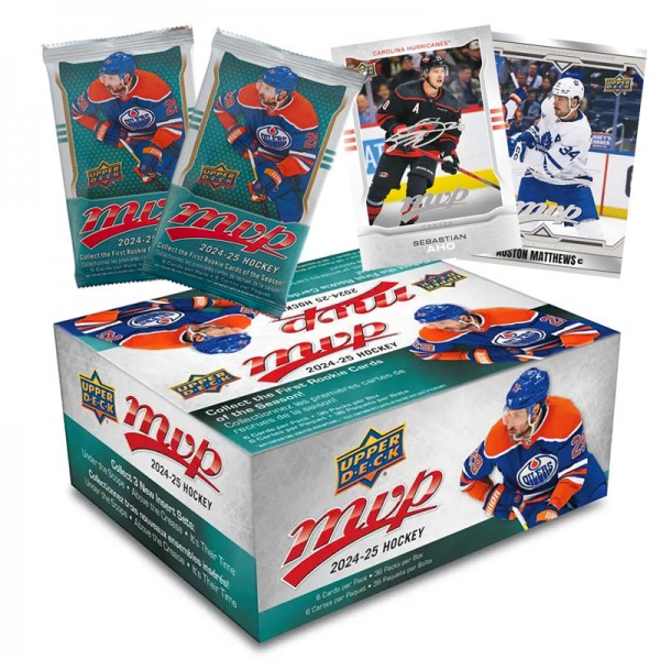 Box de 216 cartes collection NHL Upper Deck MVP Saison Hockey 2024-2025