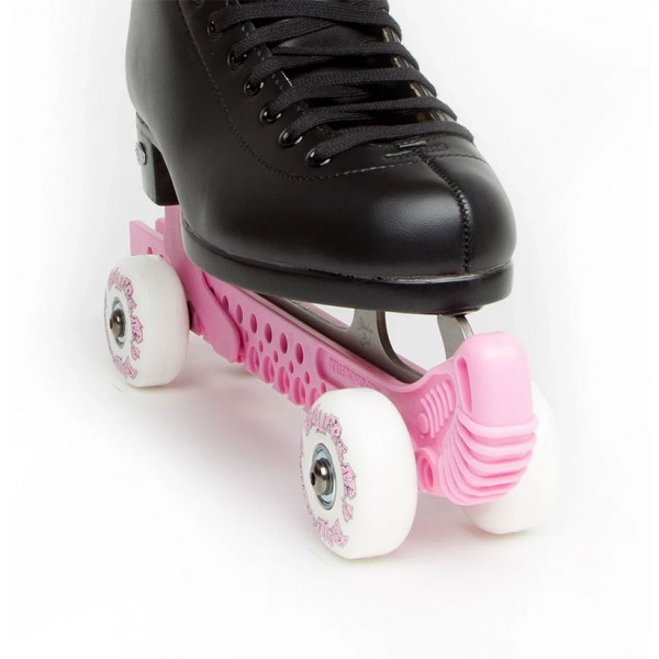 Protège-lames ROC-N- ROLLERGUARD à roulettes rose