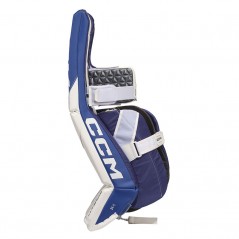 Bottes CCM Extreme Flex 6.9 senior blanc et bleu royal