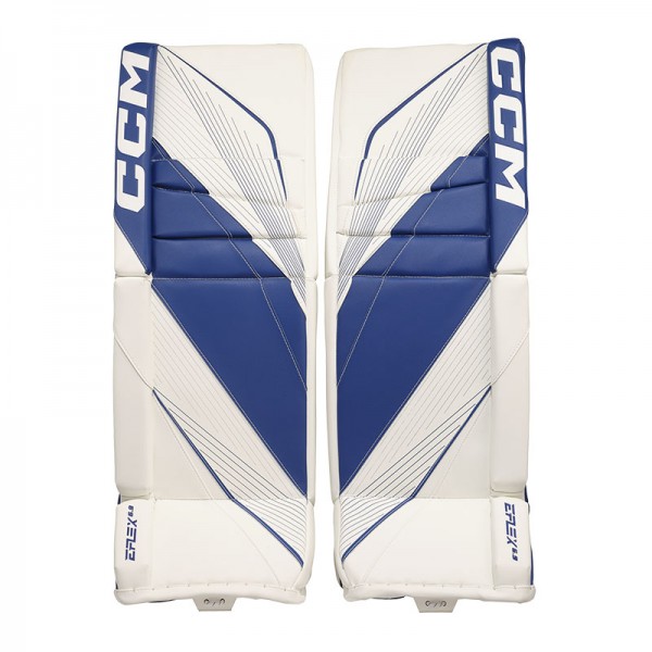 Bottes CCM Extreme Flex 6.9 senior blanc et bleu royal