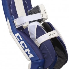 Bottes CCM Extreme Flex 6.9 senior blanc et bleu royal