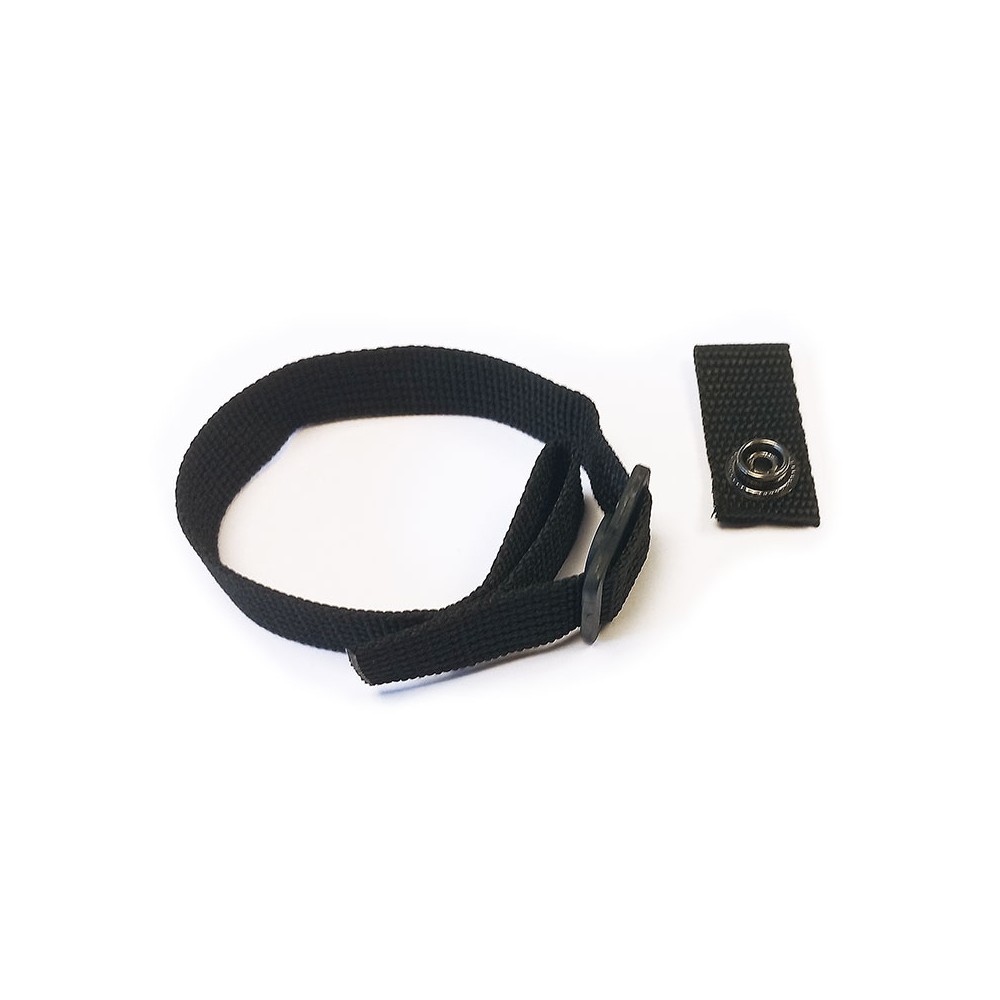 Jugulaire 2 pièces noires avec clips pour casque