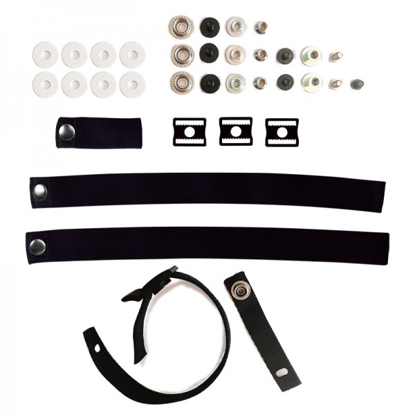 Kit Strap CCM pour masque Gardien avec pressions-clips ACMKITBGEX noir