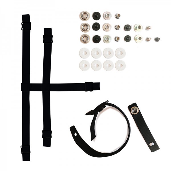 Kit Strap CCM pour masque Gardien avec pressions-clips noir