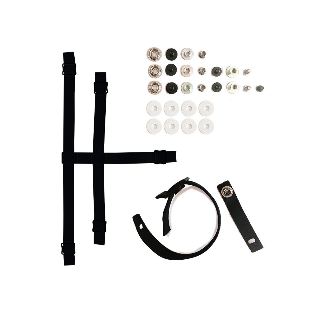 Kit Strap CCM pour masque Gardien avec pressions-clips noir