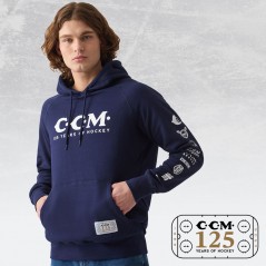 Sweat à capuche CCM 125 ans bleu navy