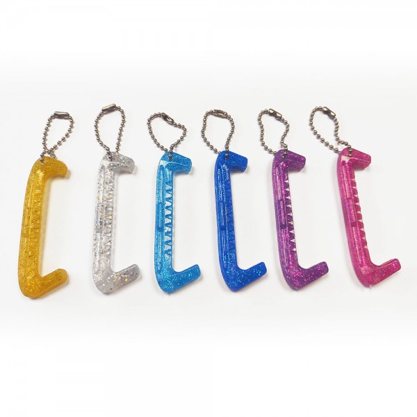 Porte-clés protège-lames artistique à paillettes