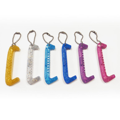 Porte-clés protège-lames artistique à paillettes