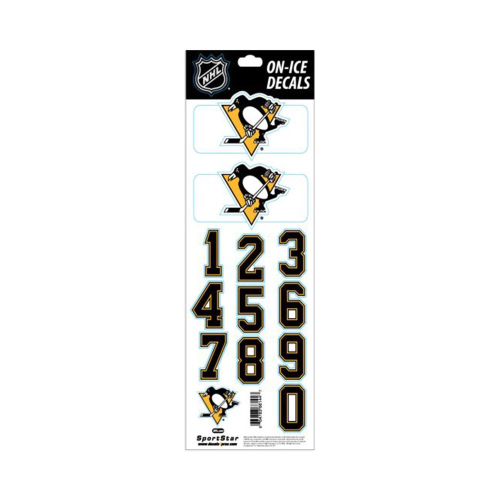 Planche stickers autocollants numéros et logo NHL