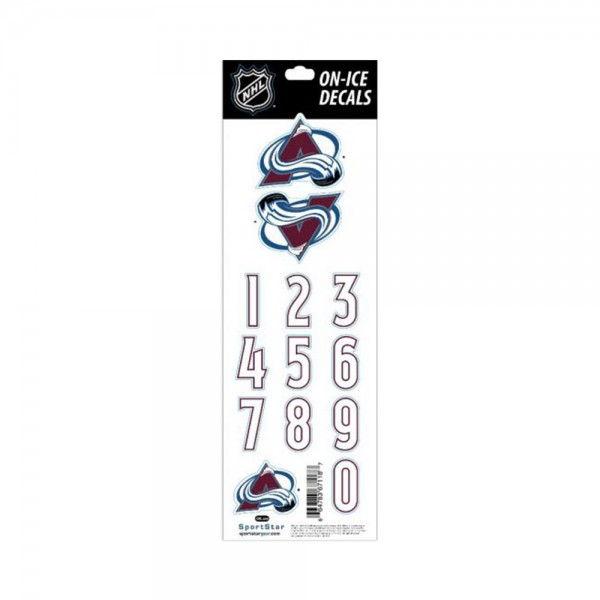 Planche stickers autocollants numéros et logo NHL