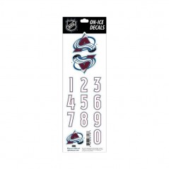 Planche stickers autocollants numéros et logo NHL