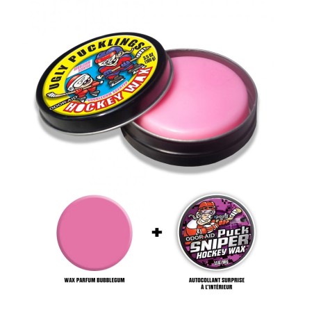 Cire ODOR-AID Hockey WAX PUCK FACE jaune Ugly Pucklings