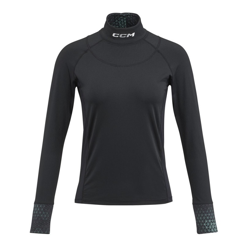 T-shirt compression CCM protège-cou Neck guard Aer-Tec Femme