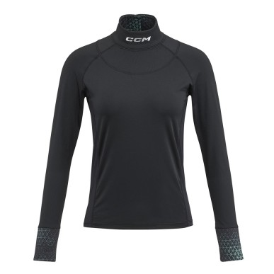 T-shirt compression manches longues CCM avec protège-cou Femme