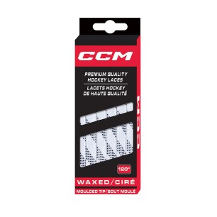 Lacets CCM Wax Cirés Blancs