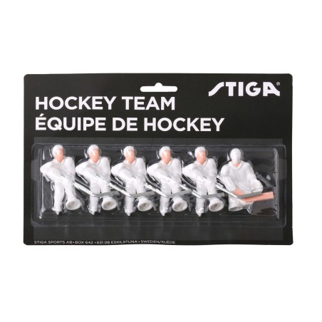 Pack de 6 joueurs STIGA blancs à colorier en remplacement pour baby hockey