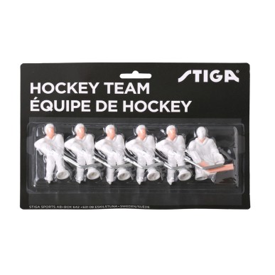 Pack de 6 joueurs STIGA blancs à colorier en remplacement pour baby hockey