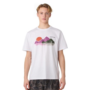 T-shirt CCM Winter Montagnes blanc