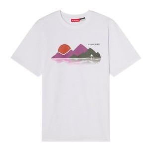 T-shirt CCM Winter Montagnes blanc
