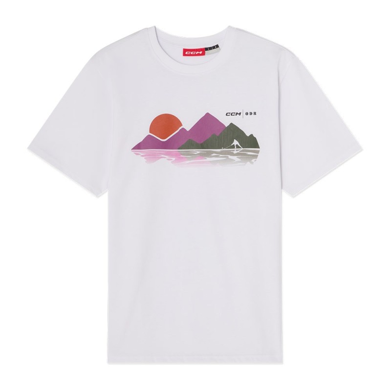T-shirt CCM Winter Montagnes blanc