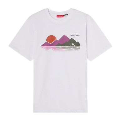 T-shirt CCM Winter Montagnes blanc