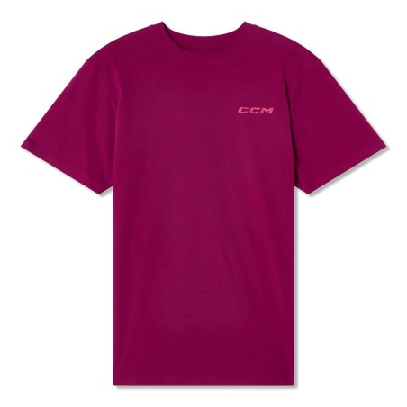 T-shirt CCM Casual couleur framboise