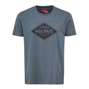 T-shirt CCM All Out since 1899 gris bleu