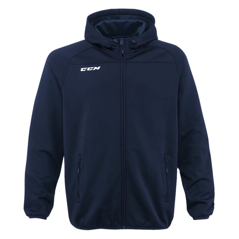 Sweat à capuche CCM Locker Room full zip hood navy