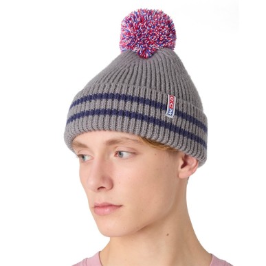 Bonnet CCM Vintage gris à pompon