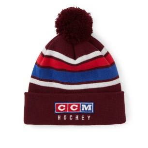 Bonnet CCM Vintage Pom Knit bordeaux