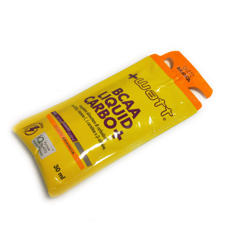 Gel énergétique +WATT BCAA Liquid Carbo+ Orange 30ml Gel énergétique +WATT BCAA Liquid Carbo+ Orange 30ml