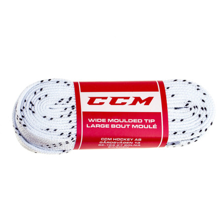 Lacets CCM larges bouts moulés blancs