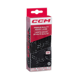 Lacets CCM larges bouts moulés noirs