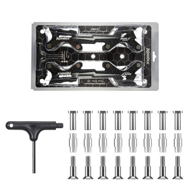 kit de montage Châssis KONIXX Bolt Aluminium Hi-Lo noir, axes et visserie