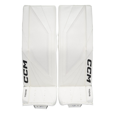 Bottes de gardien de hockey CCM Tacks Intermédiaire blanc