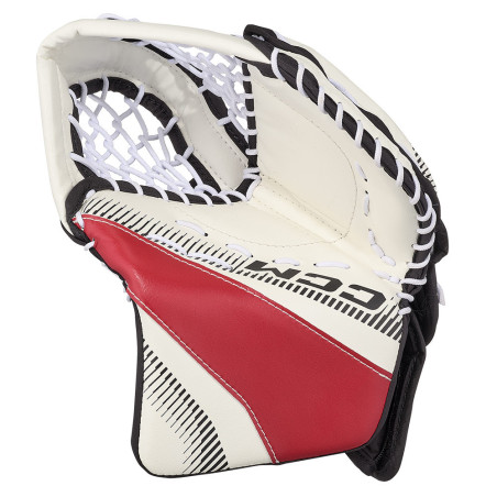 Mitaine de gardien hockey CCM Phenom pour Enfant blanc rouge noir