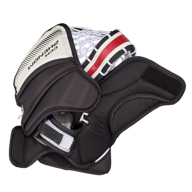 Mitaine de gardien hockey CCM Phenom pour Enfant blanc rouge noir