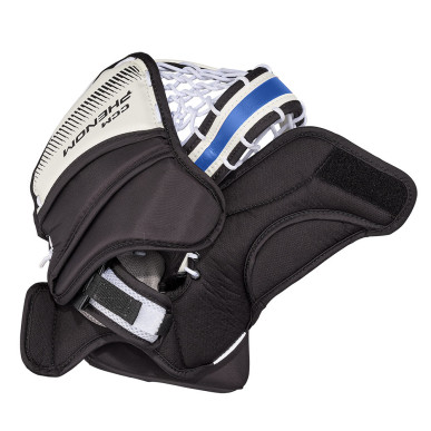 Mitaine de gardien hockey CCM Phenom pour Enfant blanc bleu royal noir