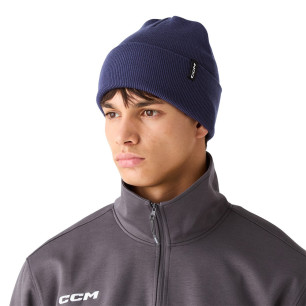 Bonnet CCM cuffed beanie bleu