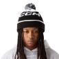 Bonnet CCM à pompon en tricot doublé polaire