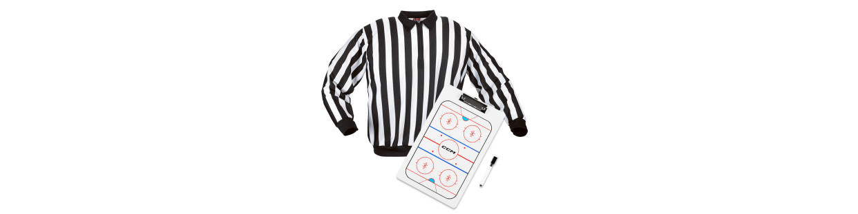Équipement arbitre et coach hockey – Sifflets, tableaux, sacs