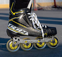 Rollers de joueur de roller hockey rihl