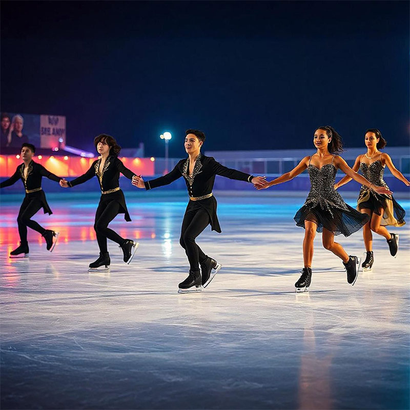 Bottines patins patinage synchronisé et de danse synchronisée sur glace